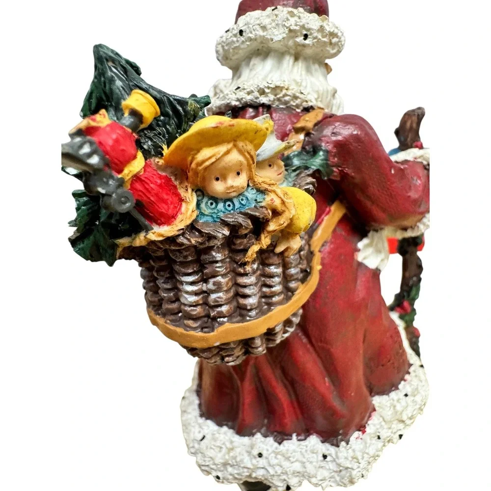 Lisa Blowers Santa Lantern Second Edition 1998 Christmas Figurine‎ with Basket